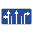 Дорожный знак 5.15.1 «Направления движения по полосам» (металл 0,8 мм, II типоразмер: 700х1400 мм, С/О пленка: тип Б высокоинтенсив.)
